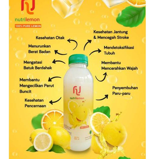 Nutri Lemon 100% Pure Lemon Original - Diet Lemon Untuk Kesehatan dan Pelangsing Dari OSB