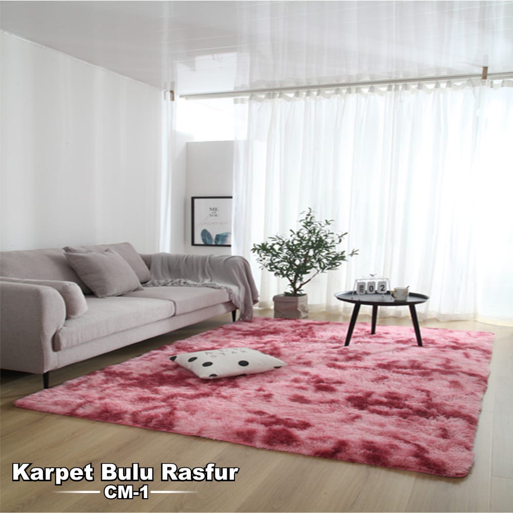 Barnik88 Karpet Bulu Rasfur Lembut Tebal Anti Rontok Alas Tikar Lantai Karpet bulu tebal aesthetic Karpet bulu ombre tie dye Murah Berkualitas Premium