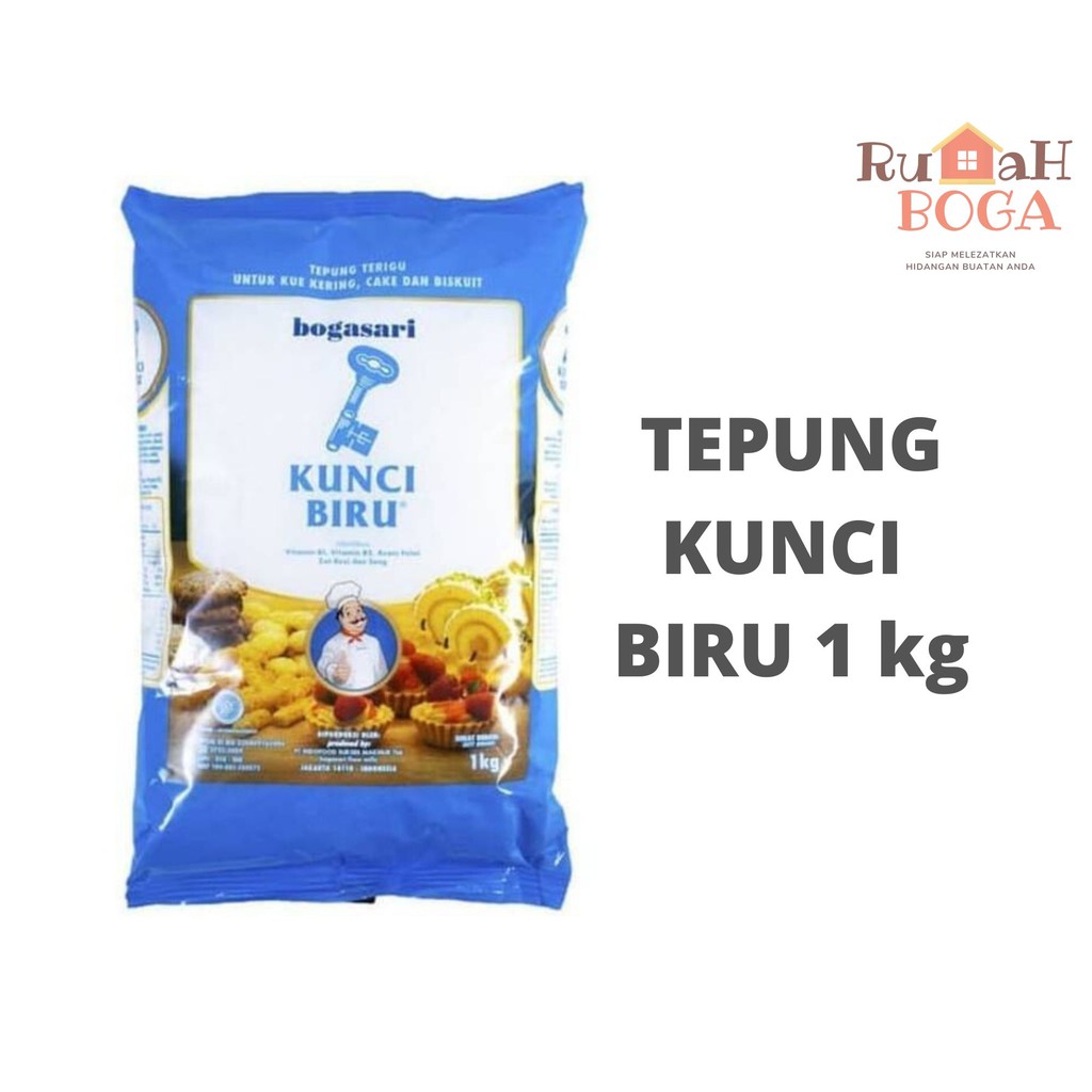 

Tepung Terigu BOGASARI KUNCI BIRU Kemasan 1kg 1 Kg Protein Rendah untuk Makanan Roti Kue