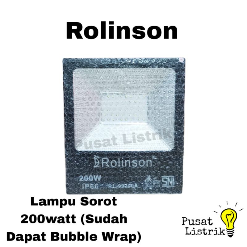 Lampu Sorot LED 200Watt Rolinson Lampu Tembak Lampu FloodLight LED 200W