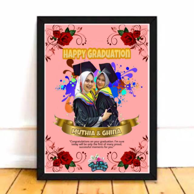 Pigura splash art/Kado wisuda/kado nikah/kado ulang tahun/kado anak/bingkai unik/frame foto