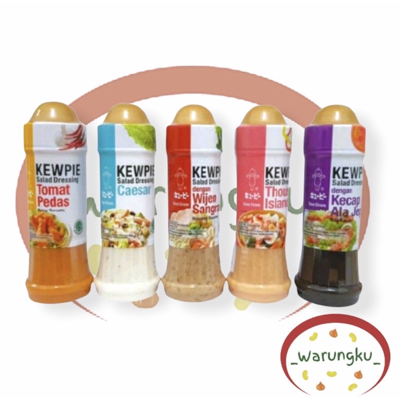 KEWPIE Salad Dressing 200ml Aneka Rasa Wijen Sangrai Saus SirambTomat Caesar Thousand Island Shoyu