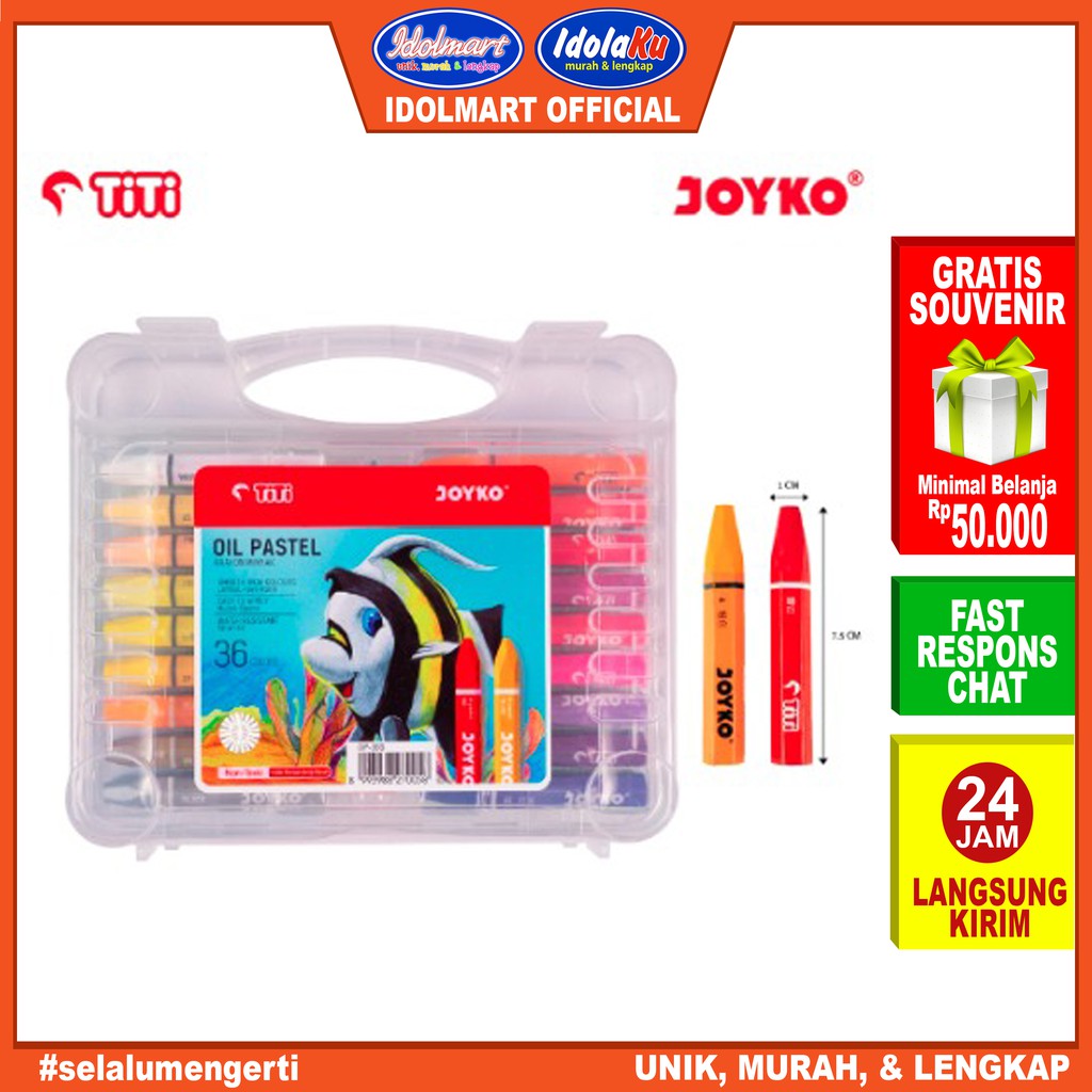 

IDOLAKU Oil Pastel Krayon Minyak Joyko TiTi OP-36S 36 Warna Colors / Crayon