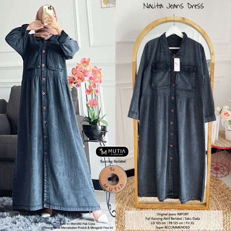 Nacita Jeans Dress Original by Mutia