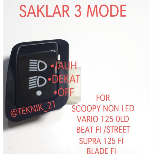 SAKLAR 3 MODE SAKLAR ON OFF SAKLAR 3 TITIK HONDA