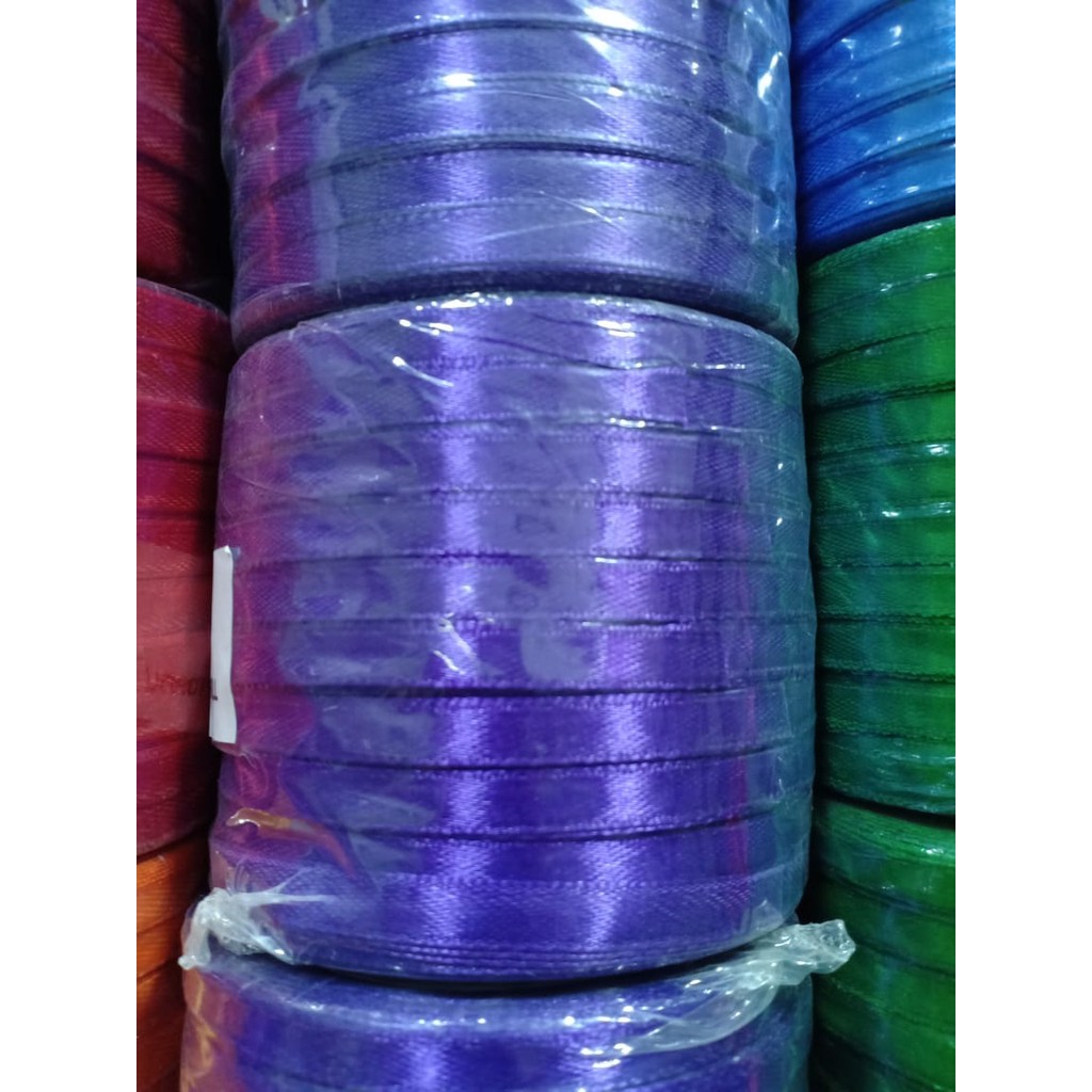 

pita satin unggu tua ukuran 1/4 inch 6.35mm