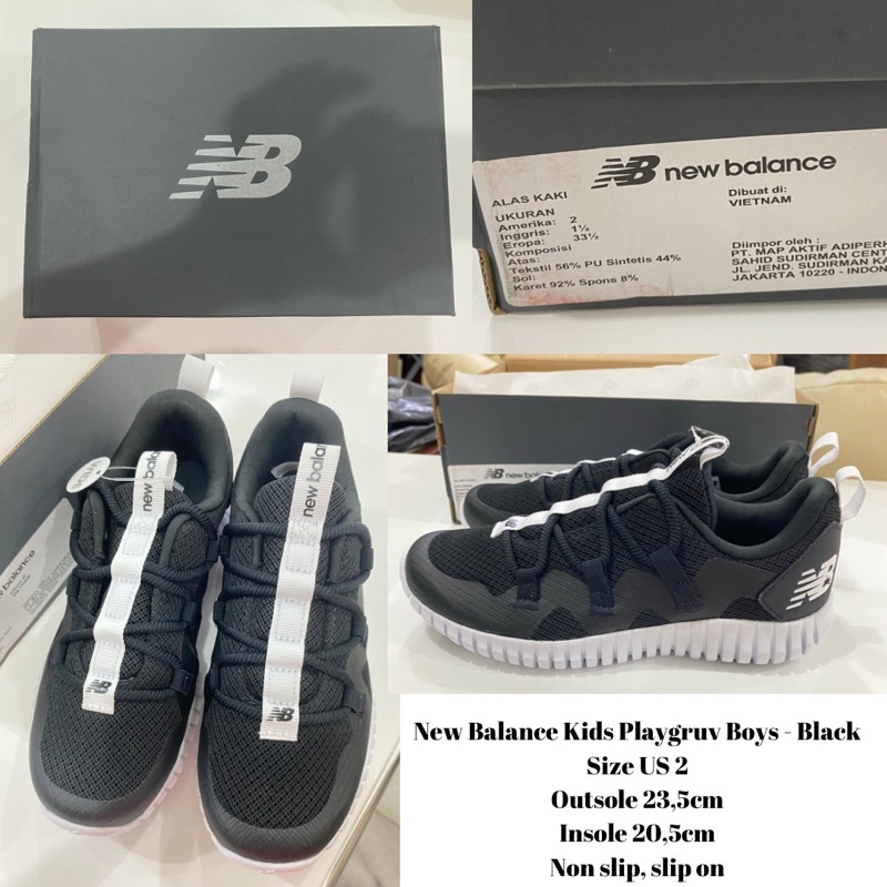 New Balance Kids Playgruv Boys - Black size US 2
