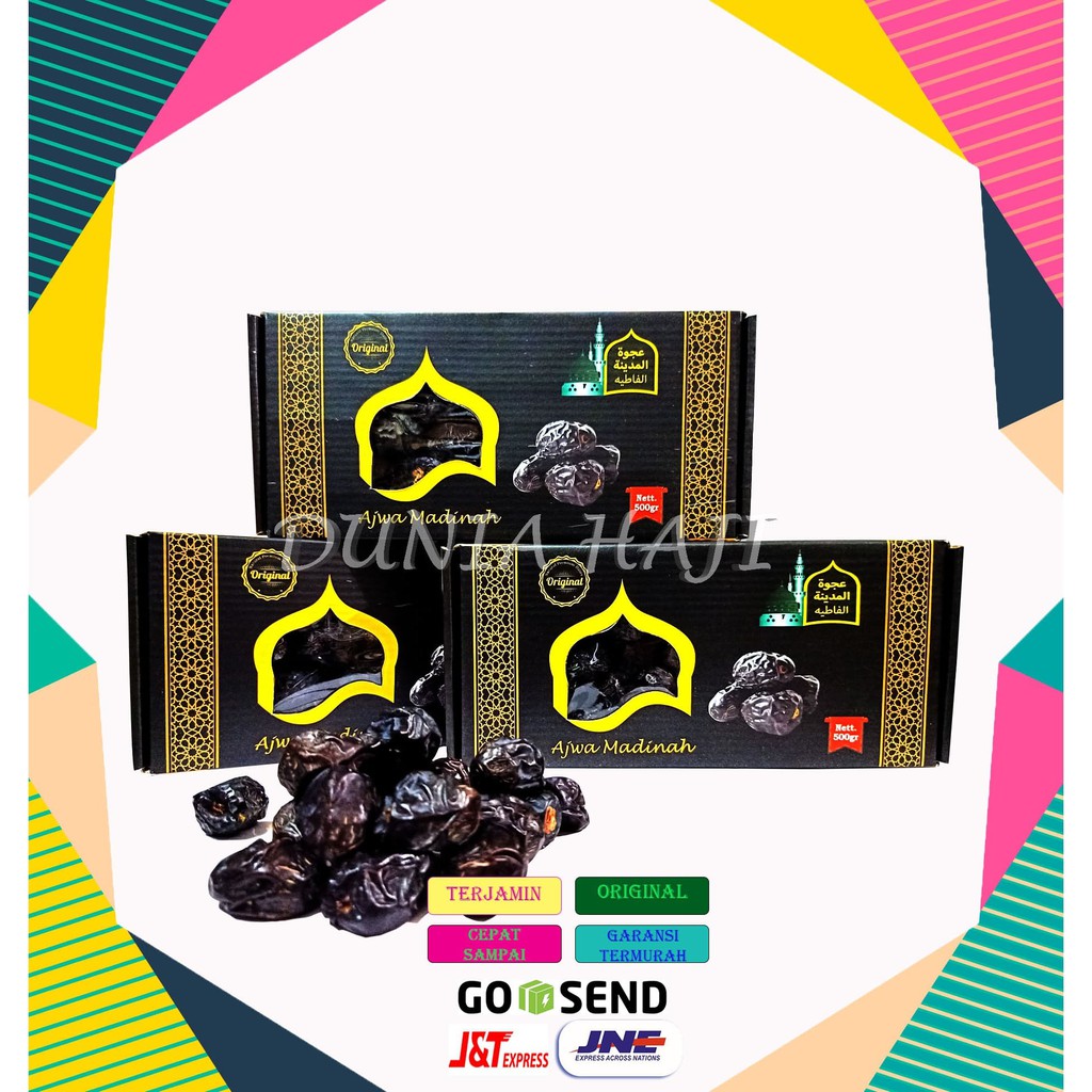 

Terlaris Kurma Ajwa / kurma Nabi Asli Arab dan Murah / 500gr