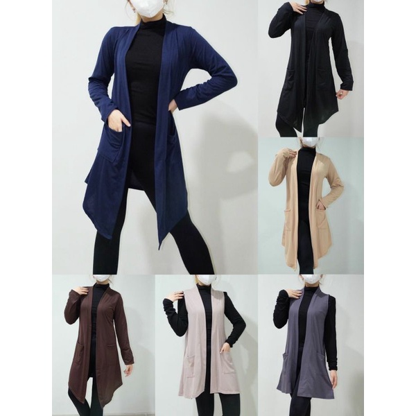 blezer warna wanita lengan panjang/cardigan warna