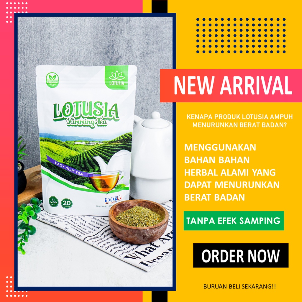 

TEH HERBAL LOTUSIA SLIMMING TEA ORIGINAL teh pelangsing teh diet teh diet bpom teh hijau diet tiens pelangsing sliming tea slimming detox tea Penurun berat badan pembakar lemak perut gelambir tea detox AMPUH