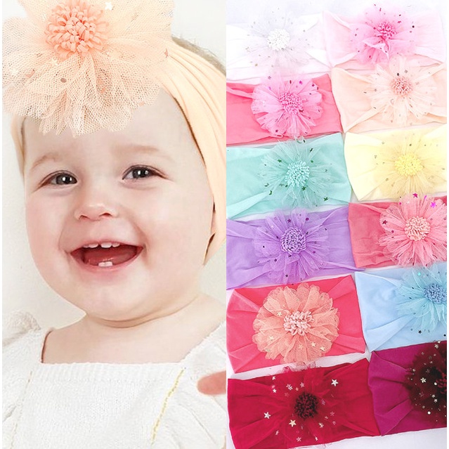 Bando Bandana Bayi Baby Newborn / Headband Turban Korea Nilon Syana