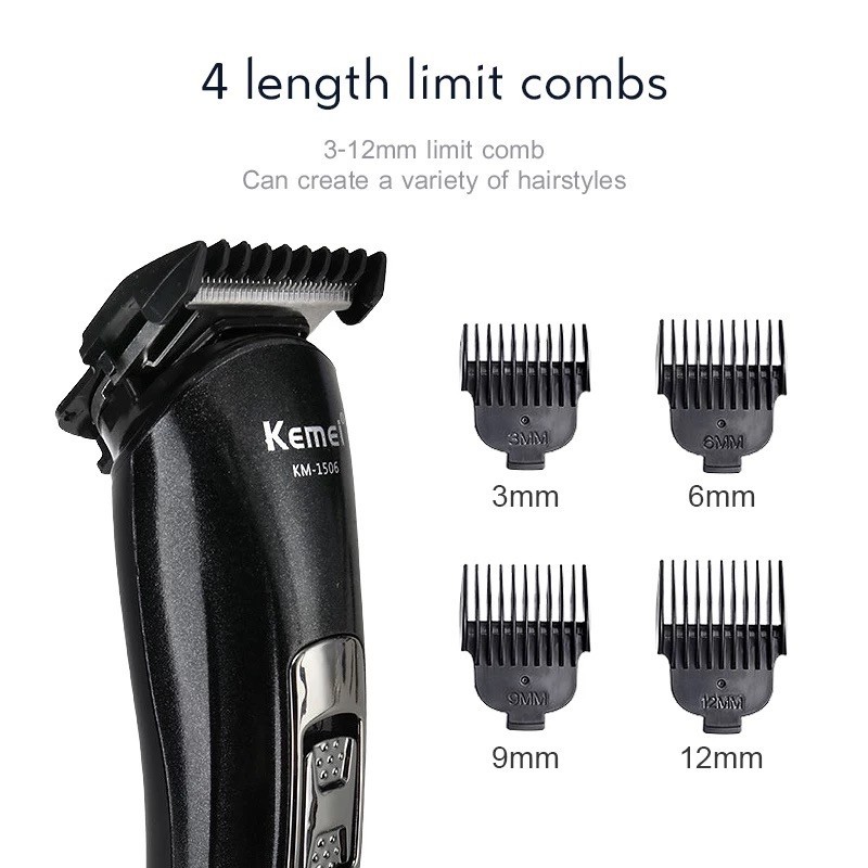 Kemei KM 1506 Alat Cukur Rambut 3 in 1 Cukuran Kumis Jenggot Hair Clipper Professional Kemei KM-1506