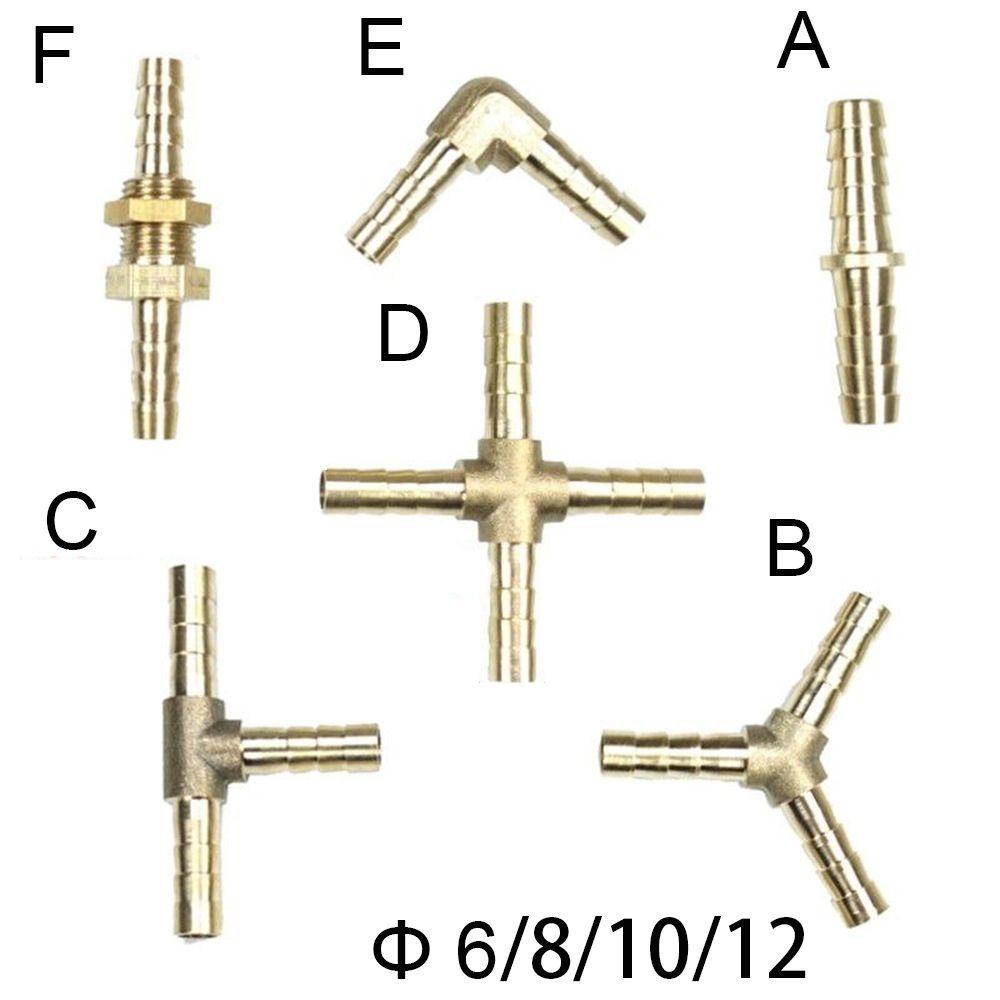 Populer 1pc Selang Tail Barb Fitting Union Baru 6/8/10/12MM 6jenis Konektor Pipa Tabung