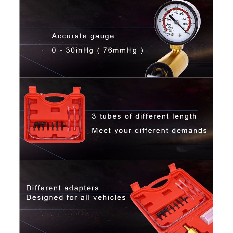 Vacuum Pistol Brake Bleeder Kit Bleeding Rem ABS Mobil - WLXY - OMRSJXOR Orange