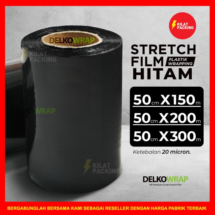 

Ginger- Stretch Film Hitam / Plastik Wrapping Barang Plastic Wrap 50CM SATUAN - 50CM X 150M