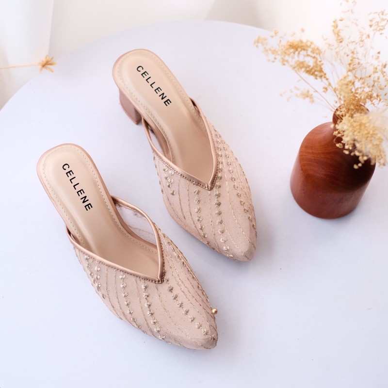 Cellene • IRISH Lace Heels 37-42 | Wedding Shoes Brukat Lace 5cm Wisuda Lamaran