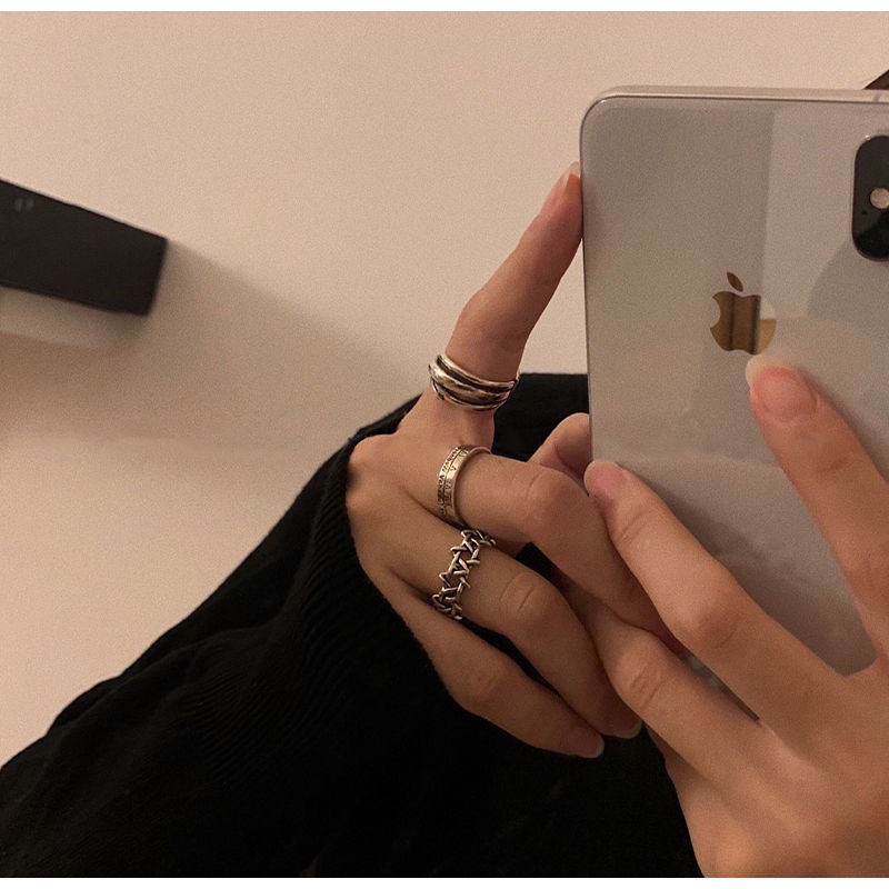 Roman Numeral Ring Accessories Korean Version Hip-hop Trendy Retro Simple