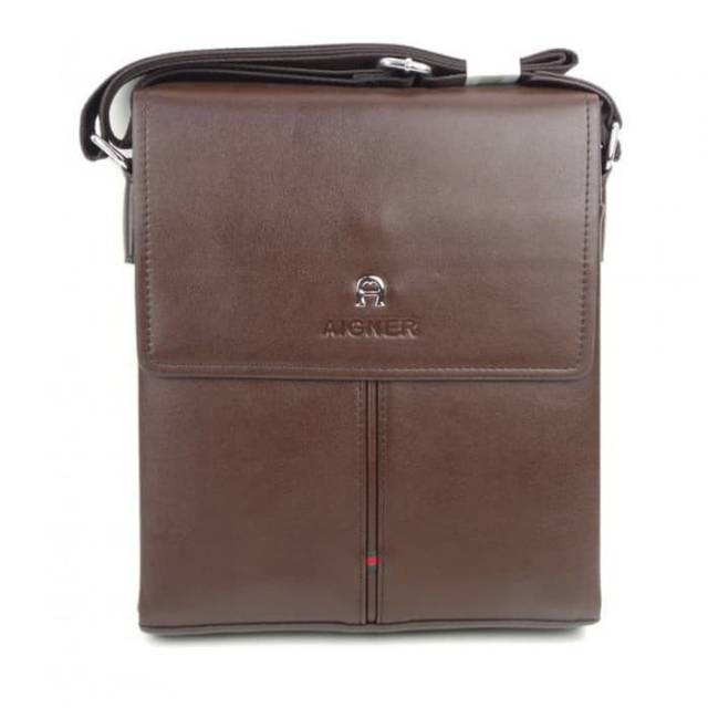 Tas pria leather AIGNER import