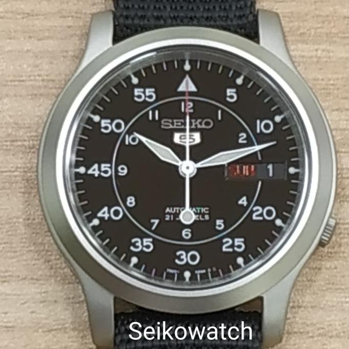 Seiko 5 Automatic SNK809k2 - Snk809 - Black Military nylon strap