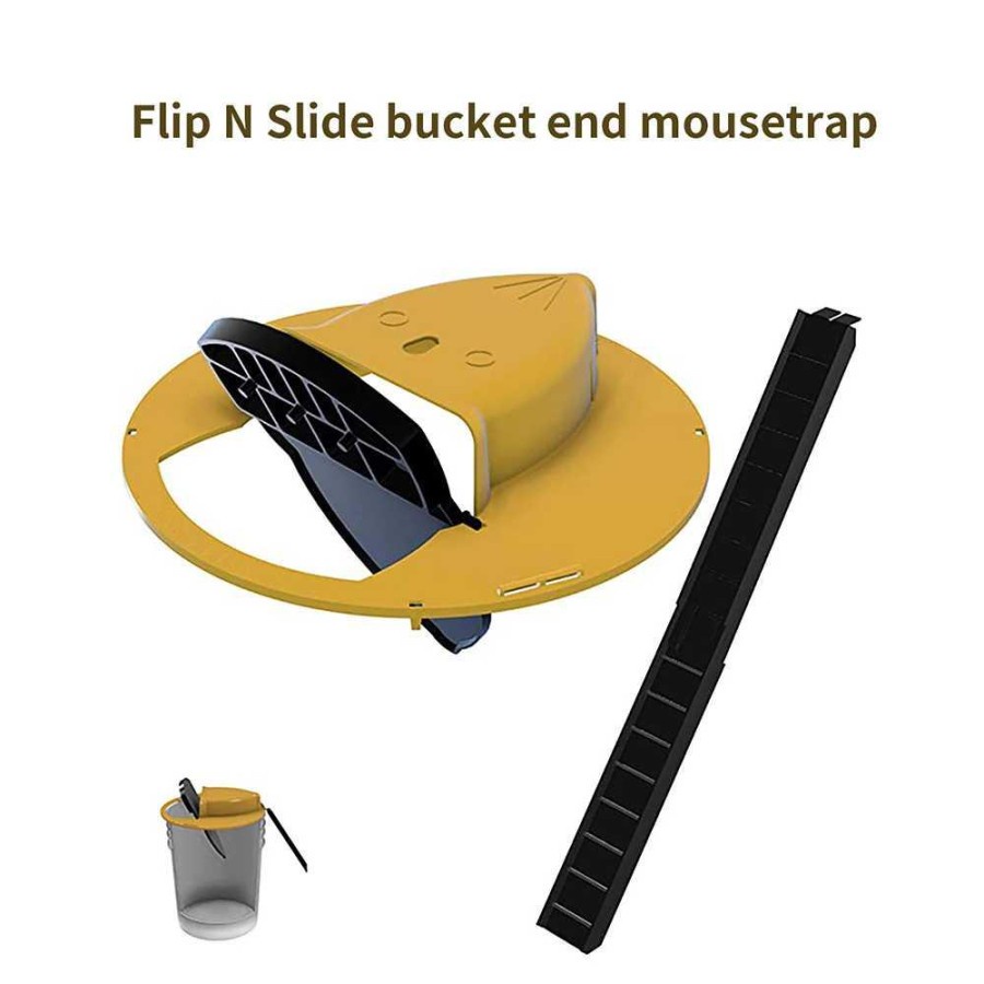 Jebakan Tikus Mouse Trap Reusable Flip and Slide Bucklet Lid - HU2051 - Yellow