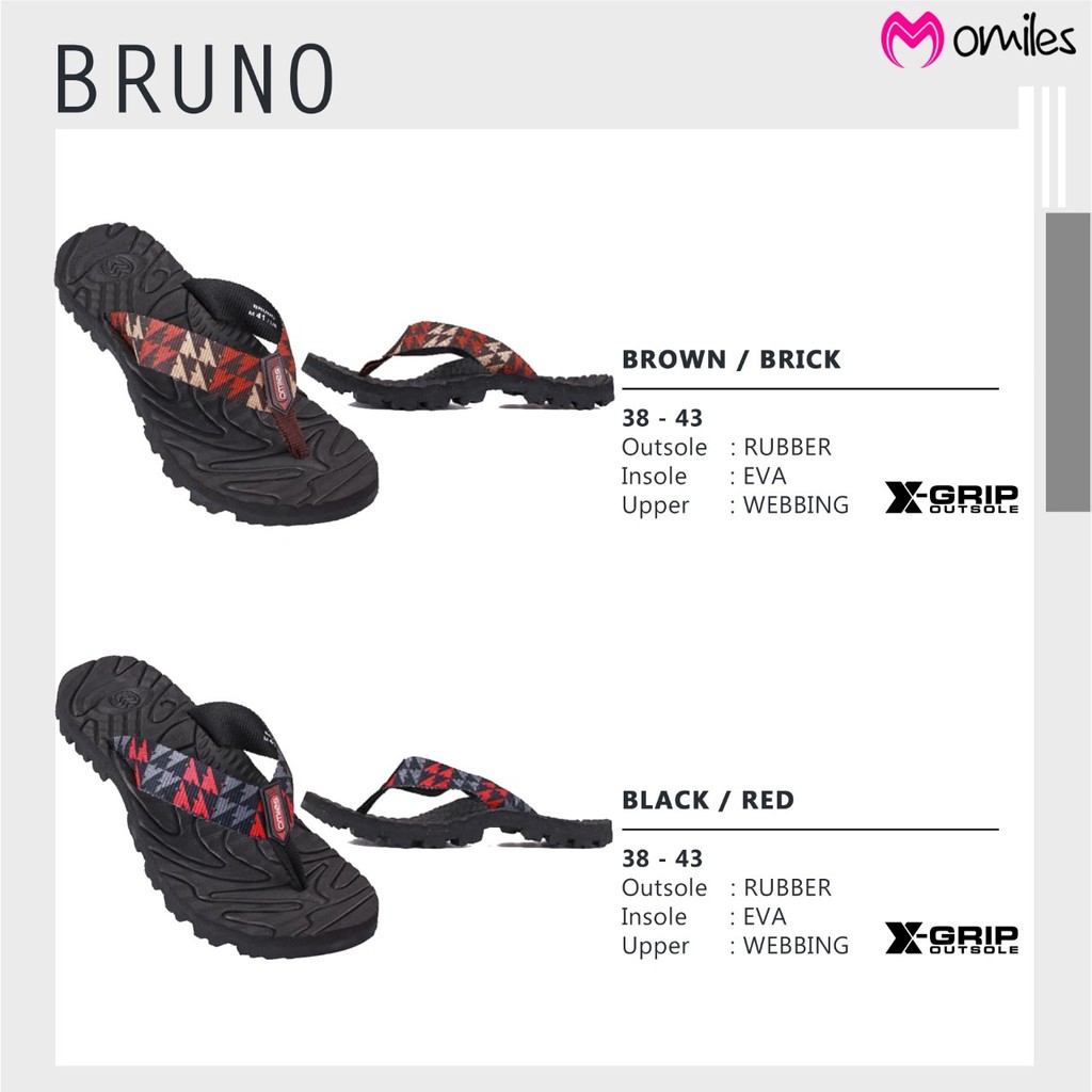  SANDAL  OMILES  Sandal  Pria  OMILES  Sandal  BRUNO Shopee 