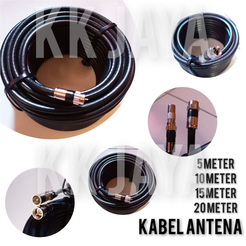 Kabel Antena TV DIGITAL Murah Bagus Jak Besi/Kabel antena 10m,15m,20m,5m,2m,1m/ kabel set top box