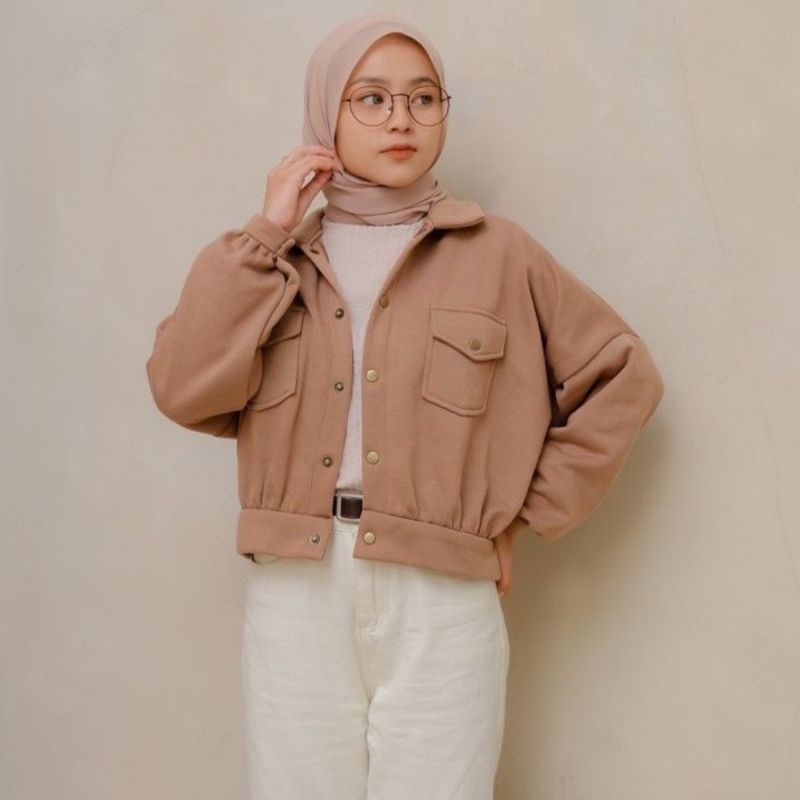 Jual Bela Outer Jaket Boomber Outer Wanita Korean Style Kekinian Myfshnm Jaket Oversize 2164