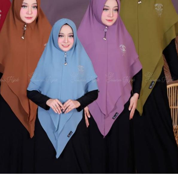 ◘ KHIMAR 2 LAYER RUNCING, HIJAB 2 LAYER LANCIP JUMBO ✺