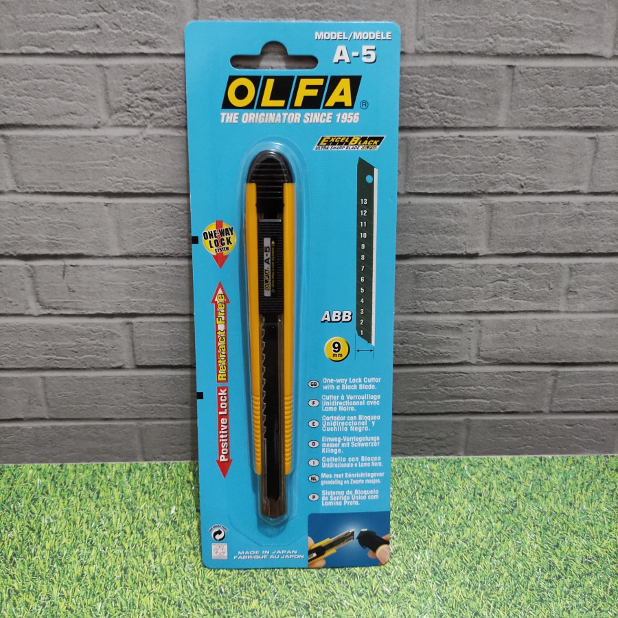 

Pisau Cutter 9mm Snap-Off blade cutter OLFA A-5 JAPAN