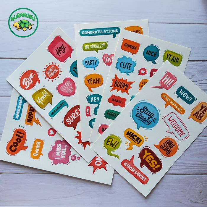 

Sticker / Stiker Deco Aesthetic Pack All About Words 001 Utk Laptop, Buku, Diary, Journal, dll