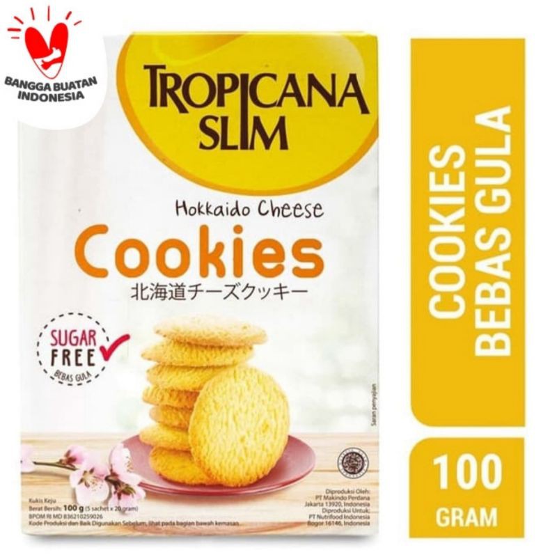 

Tropicana Slim Hokkaido Cheese Cookies 100gr (5s x 20gr)