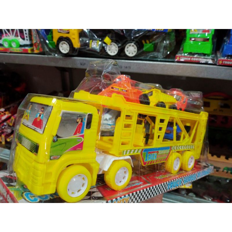 MAINAN ANAK TRUK KONTAINER ISI 5 TRUK MINI