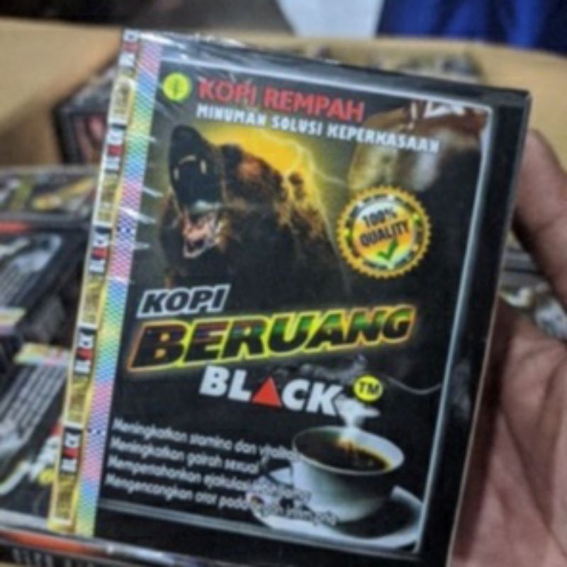KOPI HITAM REMPAH BERUANG BLACK penambah stamina dan vitalitas pria dewasa kuat dan tahan lama