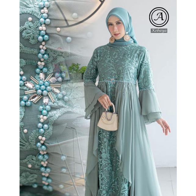 GAMIS ASHANTY // BAHAN TILLE BORDIR PREMIUM MIX BABYDOLL // By Assyifa Kebaya