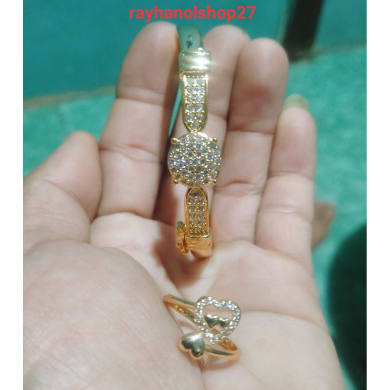 XUPING SET PERHIASAN WANITA DEWASA LENGKAP LAPIS EMAS 24 K GOLD RO-27