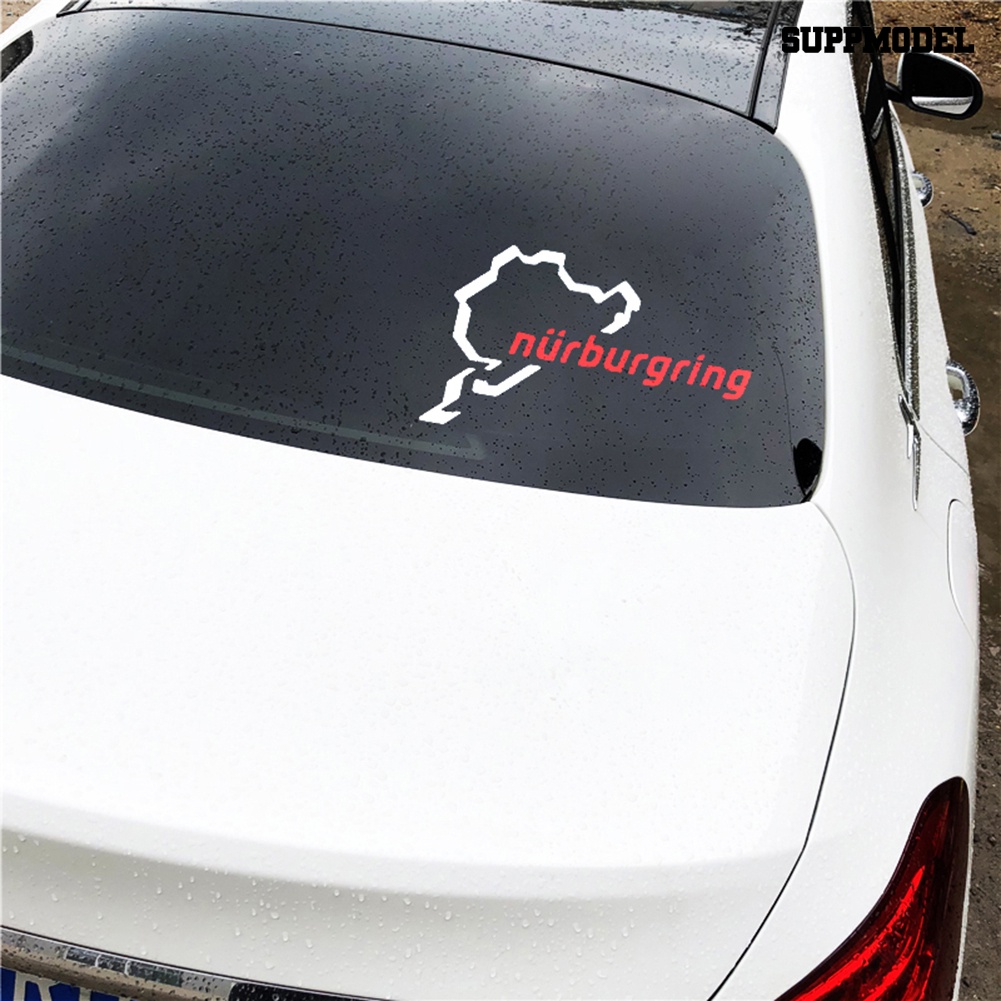 Stiker Decal Motif Tulisan Nurburgring Untuk Dekorasi Body / Bumper / Jendela Mobil