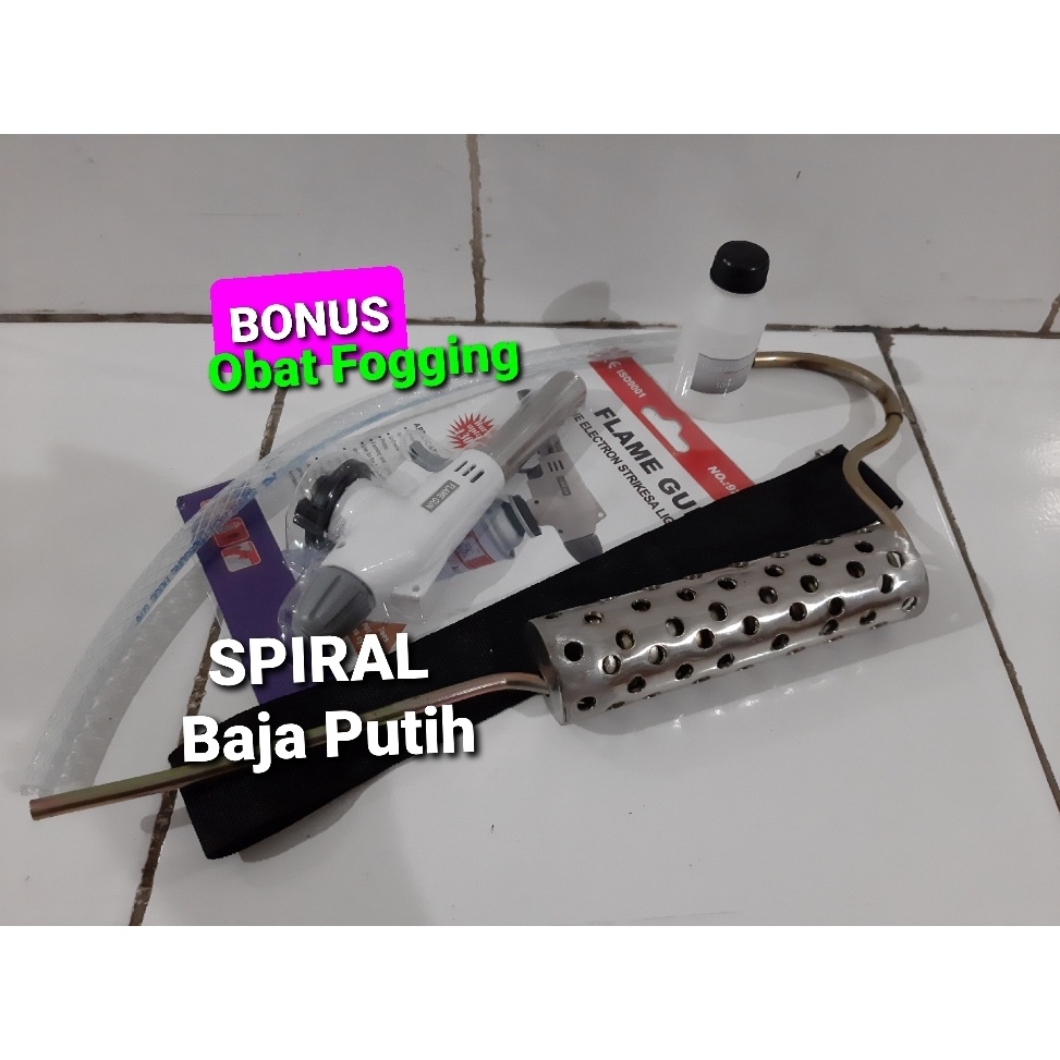 Thermal mini foging/fogging sederhana SPIRAL BAJA PUTIH. bonus obat foging