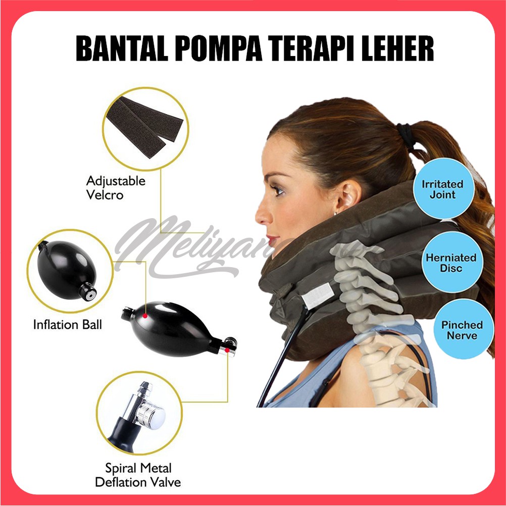 [READY BANDUNG] Penegak Leher Air cervical traction - Neck support Bantal Pompa Leher