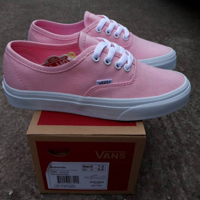 promo vans autentic pink cewe waffle dt