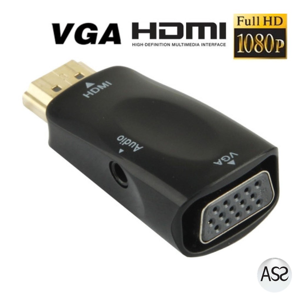 ASS Shop - Taffware Adapter HDMI ke VGA &amp; AUX 1080P - S-PC-0389