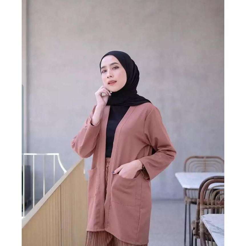 CARDIGAN  OUTER KARA BASIC / BAJUATASAN WANITA /KARDIGAN MURAH