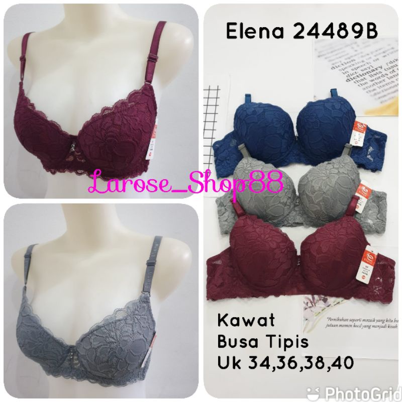 Bra | Bh Elena 24489B | Bh Full Brokat Busa Tipis Kawat Kait 3