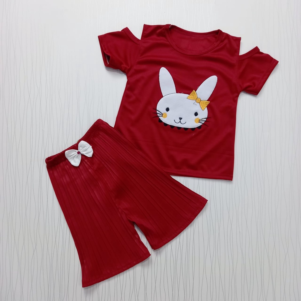 COD Setelan Plisket Anak / Baju Anak Perempuan / Baju Baby / Setelan Anak / Cyandclothing