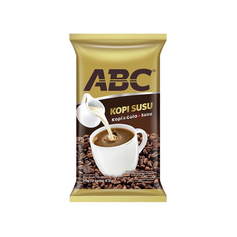 

ABC KOPI INSTANT KOPI & GULA + SUSU 10x31 GR