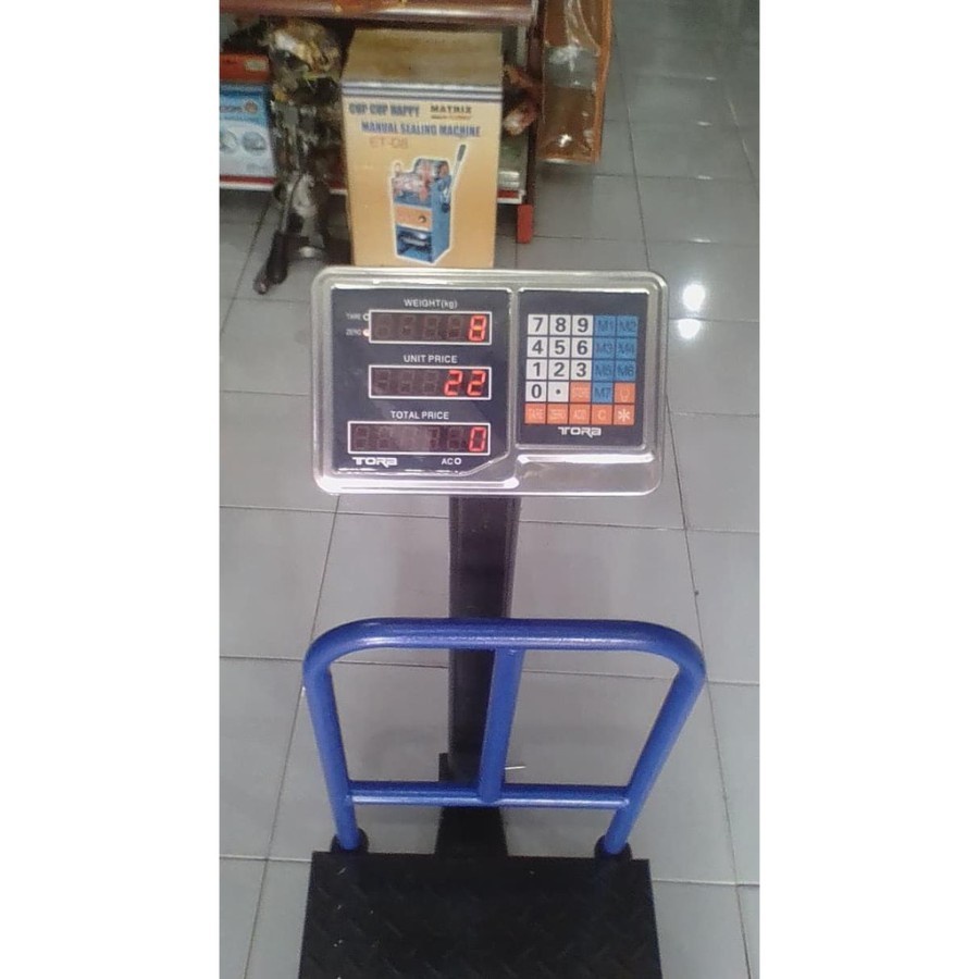 Timbangan Duduk Digital Scale 100 kg Tora 2 Panel Ekspedisi