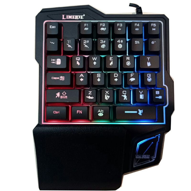 Limeide Single Hand Gaming Keyboard RGB 35 Keys GK103