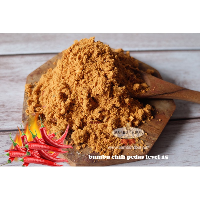 

BUMBU TABUR CHILI PEDAS LVL 15 KEMASAN 1KG FOOD GRADE