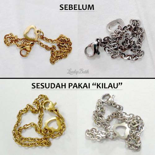 BONUS CAIRAN PEMBERSIH PERHIASAN - Gelang Bayi Titanium Gelang Tangan Bayi Perempuan 6-12 Bulan Model Bear Ukuran 12 Cm - Lovelybutik