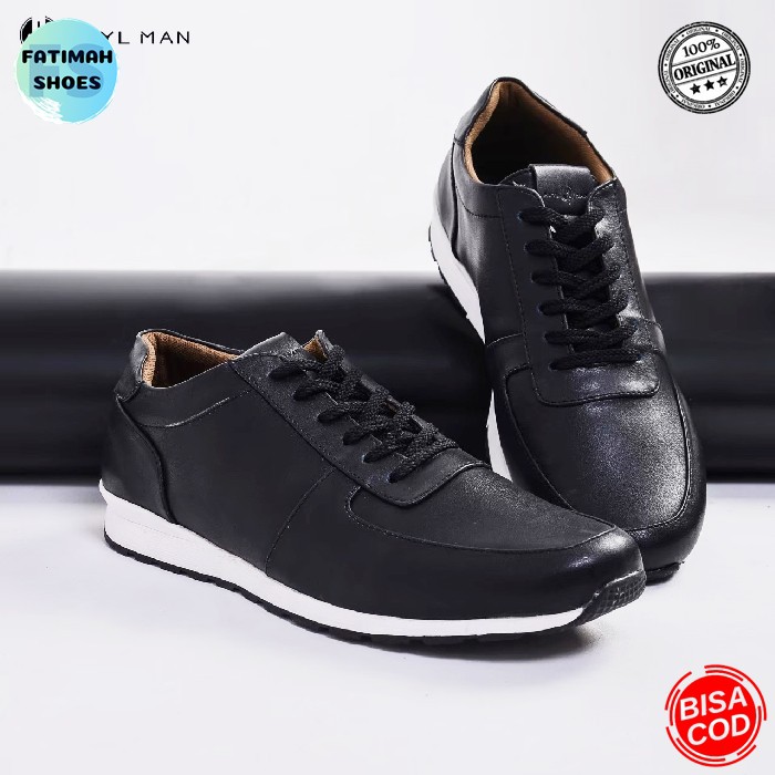 FATIMAHSHOES - Sepatu Sneakers Pria Tali Original Handmade Sepatu Snekers Cowok Sepatu Sneker Pria Sepatu Kets Pria