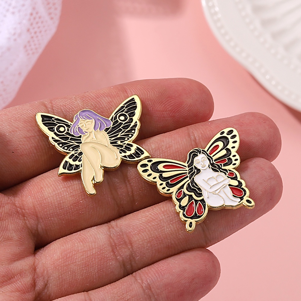 Butterfly Bros Pin Bentuk Kupu-Kupu Untuk Aksesoris Pakaian